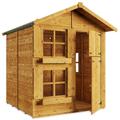 BillyOh Kids Playhouse 6 x 5 ft Wooden Play House Wendy House Outdoor Boys Girls Kids Toys Peardrop Junior (6x5)