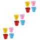 UPKOCH 12 Pcs Beach Bucket Toys for outside Building Beach Toys Mini Toy Bucket Toy for Child Sand Bucket Flower Storage Buckets Mini Sand Bucket Outdoor Metal Barrel Tinplate