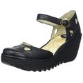 Fly London Yuna Women's Wedge Sandals - Black (Black), 3 UK (36 EU)