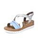 Rieker Women's Wedge Sandals V4364, Women's Sandals, Blue Estate 10, 4 UK