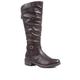 Relife by Pavers Ladies Knee High Boots - Dark Brown Size 7 UK