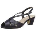 Van Dal Libby II Wide Fitting Womens Low Heel Leather Dress Sandals (5 UK, Midnight Leather, numeric_5)