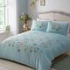 Appletree Heritage - Serenity - 100% Cotton Duvet Cover Set - Super-King Bed Size in Duck Egg