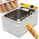 1900W/3000W Corn Dog Fryer Commercial Cheese Hot Dog Sticks Maker Machine Electric Deep Fryers 12L/25L,for Kitchen Restaurant Snack Bar Canteen Home,12L