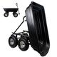 Garden TIPPING Cart Dump Truck with Heavy Duty Tipping Barrow and 4 All Terrain Pneumatic Tyres – Pull Along Trolley Tool Cart Garden Wagon with 200Kg Wheelbarrow Load Capacity – EXPRESS DELIVERY