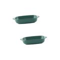 TOPBATHY 2pcs Ceramics Baking Tray Roasting Dish Non Ceramic Loaf Pan Ceramic Cooking Dish Oven Roasting Pan Bread Loaf Pan Bread Oven Baking Dishes with Handle Healthy Pasta Plate Binaural