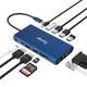 Tymyp USB C Hub, 12-in-1 Dreifachbildschirm USB C Verteiler mit 2 * 4K HDMI, Ethernet, 100W PD, USB C 3.0, USB C Splitter SD/TF Dock für Dell/HP/Lenovo/Mac Book Pro