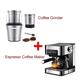 EPIZYN coffee machine For Espresso Cappuccino Latte and Mocha 20 Bar Espresso Coffee Maker Machine with Milk Frother Wand coffee maker (Color : CM6863 N BCG300, Size : EU)