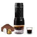 EPIZYN coffee machine Cafelffe Portable Hand Press Coffee Maker Espresso Machine Capsule Ground Coffee Brewer Portable for Travel and Picnic coffee maker (Color : Black)