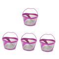 jojofuny 4pcs Coffee Filter Basket Household Coffee Filter Coffee Maker Filter Espresso Coffee Maker Small Filter Basket Coffee Strainer Filter Bracket Office Pp Purple Coffee Machine