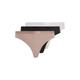 String TOMMY HILFIGER UNDERWEAR "3P THONG (EXT SIZES)" Gr. XS (34), 3 St., schwarz (black, balanced beige, white) Damen Unterhosen Damenwäsche