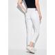 Slim-fit-Jeans CECIL Gr. 33, Länge 26, weiß (white) Damen Jeans Röhrenjeans Middle Waist