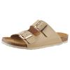 Pantolette ANISTON SHOES, Damen, Gr. 40, beige, Lederimitat, klassisch, Schuhe, Basic, Sommerschuh, Schlappen mit Schnallenverschlüssen