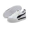 Sneaker PUMA "MAYZE LTH WN'S", Gr. 42, schwarz-weiß (puma weiß, puma schwarz), Leder, Synthetik, unifarben, sportlich, Schuhe