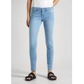 Skinny-fit-Jeans PEPE JEANS "SKINNY LW" Gr. 25, Länge 32, blau (bleached) Damen Jeans Röhrenjeans