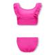 Tankini KIDS ONLY "KOGTROPEZ STRUCTURE BIKINI SET ACC" Gr. 122 (128), N-Gr, pink (knockout pink) Mädchen Bikini-Sets Kinderbademode