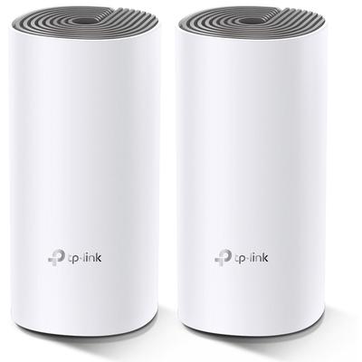 TP-LINK WLAN-Repeater "Deco E4 (2er-Pack) AC1200 Whole-Home Mesh Wi-Fi System", weiß, B:25cm H:10,5cm T:36,7cm, Router