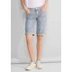 Gerade Jeans STREET ONE Gr. 31, Kurz, blau (stripe soft washed) Damen Jeans Caprijeans 3/4