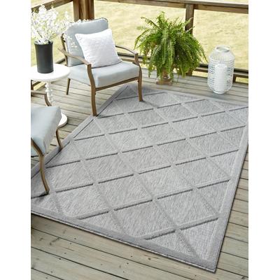 Teppich "Amara Lagerräumung", grau, B:160cm H:8mm L:230cm, Polypropylen, MYFLAIR MÖBEL & ACCESSOIRES, Teppiche, Uni Farben, Hoch-Tief Effekt, Outdoor geeignet, Balkon, Terrasse Image
