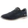 Schnürschuh MUSTANG SHOES, Herren, Gr. 45, blau (navy), Lederimitat, Textil, casual, Schuhe, Freizeitschuh, Halbschuh, Schnürschuh mit Perforation