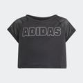 T-Shirt ADIDAS SPORTSWEAR "JG CRPD T" Gr. 152, schwarz-weiß (black, white) Kinder Shirts T-Shirts