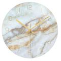 Wall Clock wall clock for bedroom 12 Inch Wall Clock Nordic Marble Color Digital Clock Modern Tempered Glass Bedroom Art Clocks Personality Living Room Wall clocks for living room ( Color : D , Size :