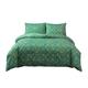 Green Chic Duvet Cover Bedding Set Comfortable Oversized 3pc Down Comforter Quilt Cover 1 Duvet Cover+2 Pillowcases For Double Bed With Zipper (Color : A, Size : King 229X260cm(90X102inch))