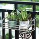 YIHANSS Plant Stands Flower Pot Hanging Basket Rack Stainless Steel Flower Rack Railing can be Adjusted and Hung on The Outdoor Balcony Outside Fence or Deck