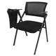 Reception Chairs Tablet Arm Chair Office Folding Conference Chair Training Chair With Writing Board Chair For Office、School Classroom、Waiting Room (Color : Black, Size : 56 * 54 * 83cm)