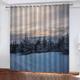 Pencil Pleat Blackout Curtains Winter Forest Landscape 220 X 215 Cm Indoor Blackout Curtain, 3D Thermo-Insulating Window Curtains Polyester Material Bedroom Drapes Blackout Curtains -1J4S+W2Z