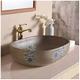 SmPinnaA Oval Ceramic Sink, Counter Top Basin Modern Porcelain Above Counter Freestanding for Lavatory Vanity, 590X410x145mm