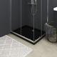 Camerina Rectangular ABS Shower Base Tray Black 80x100 cm,Shower Base Tray,Shower Base Tray Washroom Bathroom Toilet(SPU:148912)