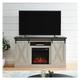 NOALED Fireplace TV Stand Farmhouse Fireplace TV Stand For TV Sliding Barn Door Electric Fireplace Entertainment Center With Remote Control Corner TV Console