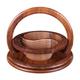 Collapsible Pakistani Wood Foldable Fruit Basket Folding Bamboo Fruit Picnic Basket For Fruits Bowl Trivet Vegetables