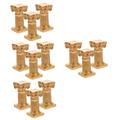 Mipcase 12 Pcs Roman Column Ornament Vintage Decor Home Decor Resin Candlestick Rack Mini Doll House Doll House Decor Mini Candle Holder Roman Pillar Candlestick Mini Greek Candle Stand Tv