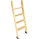 Heavy Duty Twin Bed Ladder, Camper Step Ladder With Foot Pads & Safety Handrail, 3/4/5 Step Slanted Ladder (Size : 125cm/49")