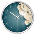 Wall Clock wall clock for bedroom Modern Wall Clock Metal Frame Glass Cover Non-Ticking Number Quartz Battery Operated For Bedroom Living Room Wall clocks for living room ( Color : A , Size : 12 inch