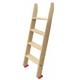 Wood Bed Ladder for Elderly Adults Kids, Twin Bunk Bed Ladder with Hooks, Heavy Duty Loft Bed Ladder for Home/Bedroom/Child Room/RV Bunk Bed, Load 150kg (Size : 125cm/49.2in)