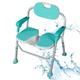 Shower Chair U-Shaped Shower Seat For Senior,Elderly,Disabled Shower Chair With Arms And Back,Folding Bath Chair Adjustable,5 -Speed Adjustments (A)