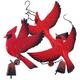 POPETPOP 9 Pcs Bird Wind Chime Decorations for Home Wind Bells Decoration Bird Wind Bell Music Decorations Doorbells Chinese Hanging Wind Chimes Outdoor Garden Red The Bird Wrought Iron