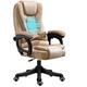 Arm Chair Executive Office Chair Executive Computer Desk Chair Bonded Leather Latex Pad, Lumbar Support Padded Armrest Ergonomic Task Managerial Chair for Office, Gaming