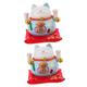 HEMOTON 2pcs Lucky Cat Ornament Piggy Japandi Decor Car Trim Decor for Home Money Saving Jar Cat Stealing Money Bank Money Pot Cars Desktop Car Horns Currency Household Child Ceramics