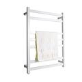 Electric Towel Drying Rack Heated Towel Rack Bathroom Radiator Wall Mounted Electric Heated Towel Drying Rack Heated Towel Rack Black 304 Stainless Steel Heated Towel Rail 7 Bar Bath Towel H (White Ha