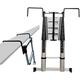 Telescoping Ladder, Multi-functional Telescopic Ladder Type A Ladder Aluminum Alloy Non-Slip Pedal Portable Pulley 330lb Load Capacity (Size : 7m/22.9ft) (6.2m/20.3ft)