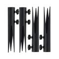 Baoblaze 4Pcs Torch Stakes Metal Ground Stakes Torch Stand Lawn Flagpoles Bracket Solar Lights Spikes Garden Stakes for Outdoor Lights