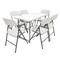AMANKA Gartenmöbel Set Klappbar - 120cm Tisch mit 6 Stühlen Garten Essgruppe Sitzgruppe