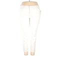 Democracy Jeggings - High Rise Straight Leg Boyfriend: Ivory Bottoms - Women's Size 22 - White Wash