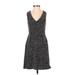 Madewell Casual Dress - A-Line V-Neck Sleeveless: Gray Dresses - Women's Size Small