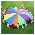 LEVINE Rainbow Outdoor Parachute,Rainbow Outdoor Parachute Play Parachute Parachute Games for Kids, Fun Games for Nursery Physical Training, Teamwork Beach Games(Size:8m/26ft) (Size : 10m/33ft)