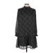 J.Crew Factory Store Casual Dress - Mini High Neck Long sleeves: Black Dresses - Women's Size Medium